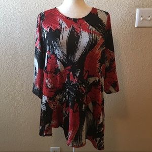 Avenue Asymmetrical Hemline Tunic Top